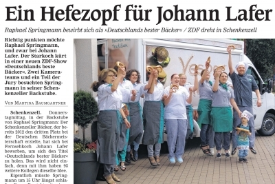 Zeitungsartikel im Offenburger Tageblatt vom 13.07.15 